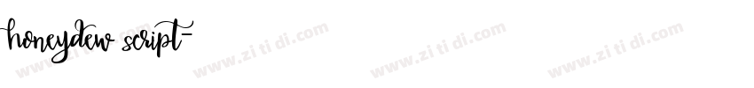 honeydew script字体转换 honeydew script字体转换